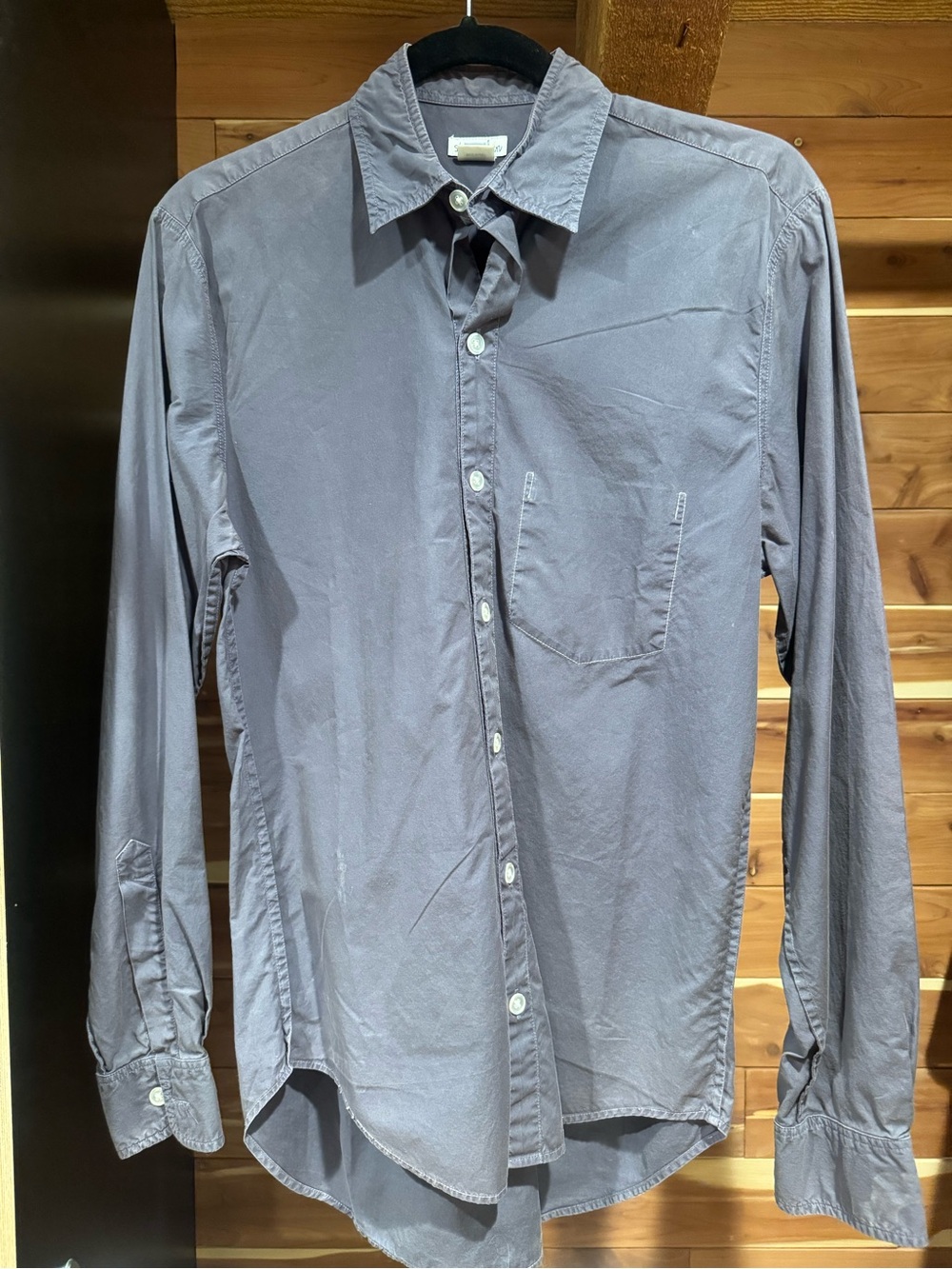 Steven Alan Men's Long-Sleeve Button-Down Shirt in Gray